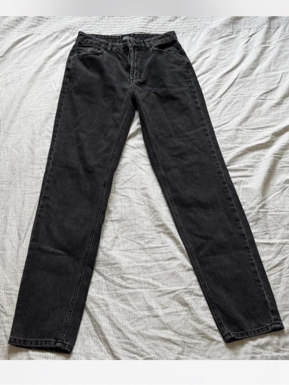 BDG Women’s Straight Leg Black Wash Mom Jeans